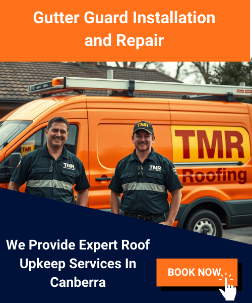 TMR Roofing technicians preparing for gutter guard installation in Canberra